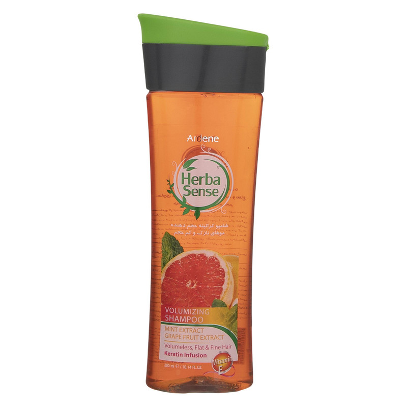 شامپو حجم دهنده مو آردن هرباسنس مدل نعنا و گریپ‌فروت مناسب موهای نازک حجم 300 میلی لیتر