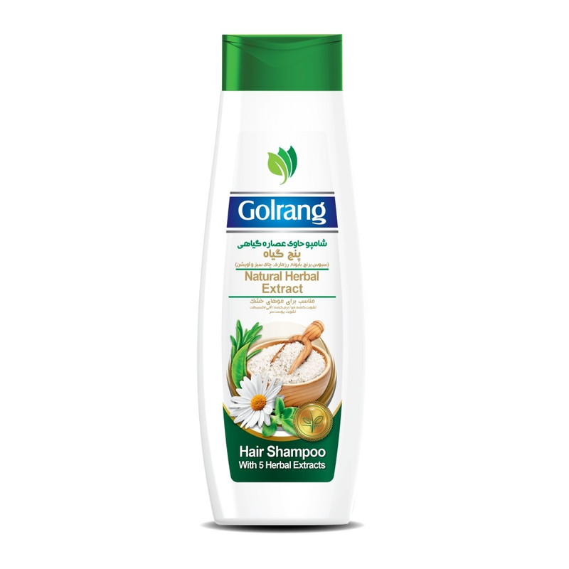 شامپو مو گلرنگ مدل پنج گیاه حجم 400 میلی لیتر