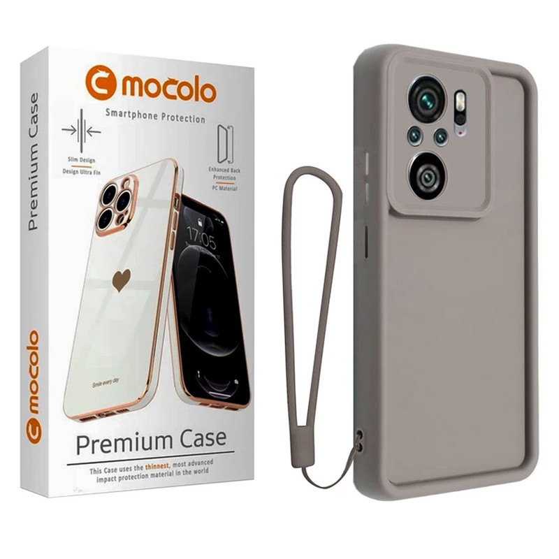 کاور موکولو مدل Silicone Puffer Strap مناسب برای گوشی موبایل شیائومی Poco F3 / Mi 11i / Redmi K40 Pro به همراه بند آویز